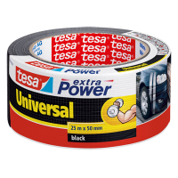 Tesa extra Power Universal duct tape 50 mm x 25 m (1 rol) zwart 202381