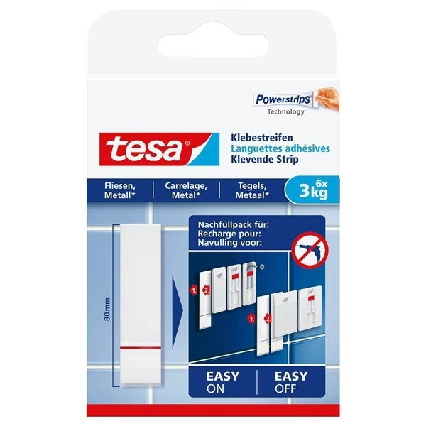 Tesa navulverpakking kleefstrips voor tegels en metaal 3 kg (6 stuks) 202359 - 1