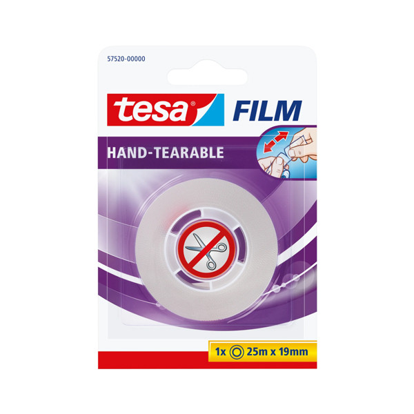 Tesa scheurbare plakband 19 mm x 25 m 57520 202370 - 1