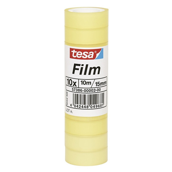 Tesa standaard plakband 15 mm x 10 m (10 rollen) 202292 - 1