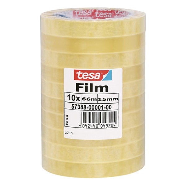 Tesa standaard plakband 15 mm x 66 m (10 rollen) 57388-00001-00 57388-00001-01 202294 - 1