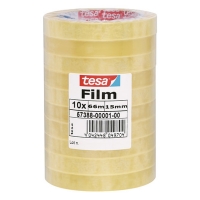 Tesa standaard plakband 15 mm x 66 m (10 rollen) 202294