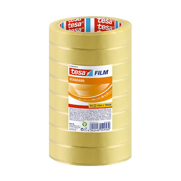 Tesa standaard plakband 19 mm x 66 m (8 rollen) 202418 - 1