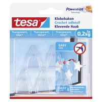 Tesa transparante haak zelfklevend 0,2 kg (5 stuks) 202326