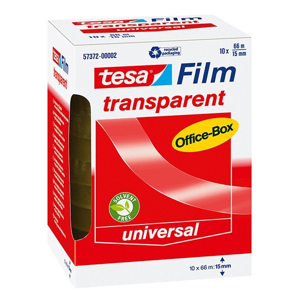 Tesa transparante plakband 15 mm x 66 m (10 rollen) 57372-00002-00 57372-00002-01 202288 - 1