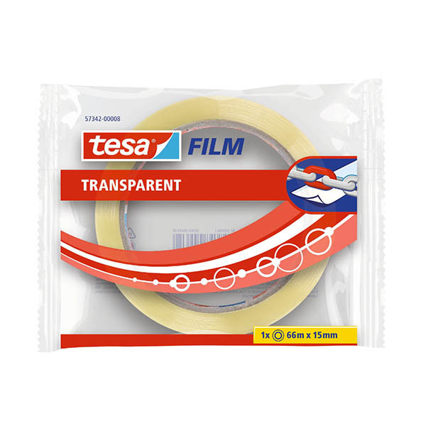 Tesa transparante plakband 15 mm x 66 m 202423 - 1