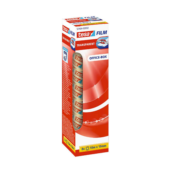 Tesa transparante plakband 19 mm x 10 m (8 rollen) 202421 - 1