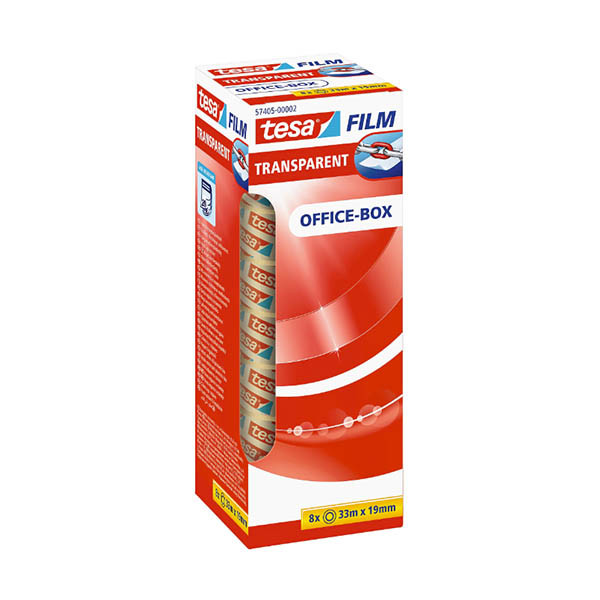 Tesa transparante plakband 19 mm x 33 m (8 rollen) 202422 - 1