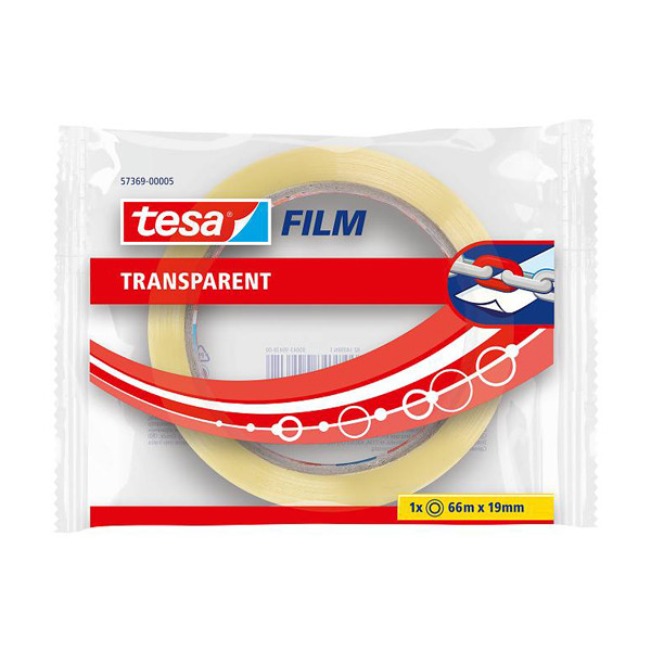 Tesa transparante plakband 19 mm x 66 m 202368 - 1