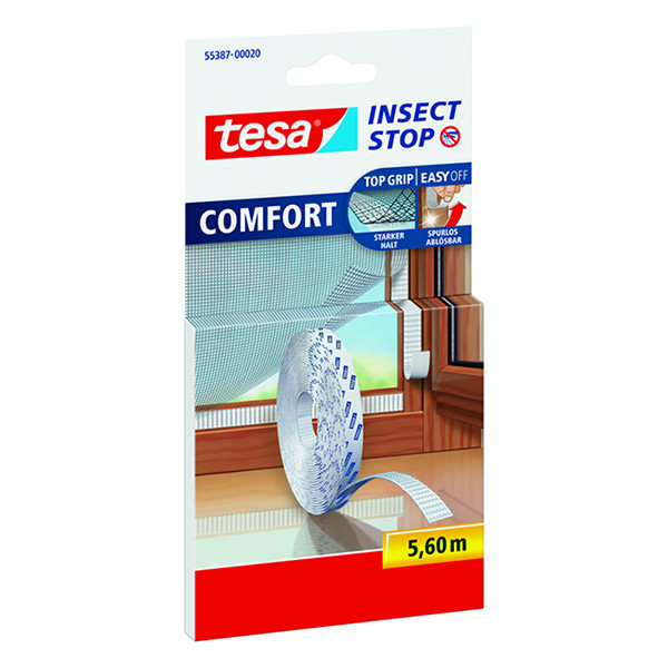 Tesa vliegenhor Insect Stop comfort klittenband navulrol 9 mm x 560 cm 55387-00020-00 203362 - 1