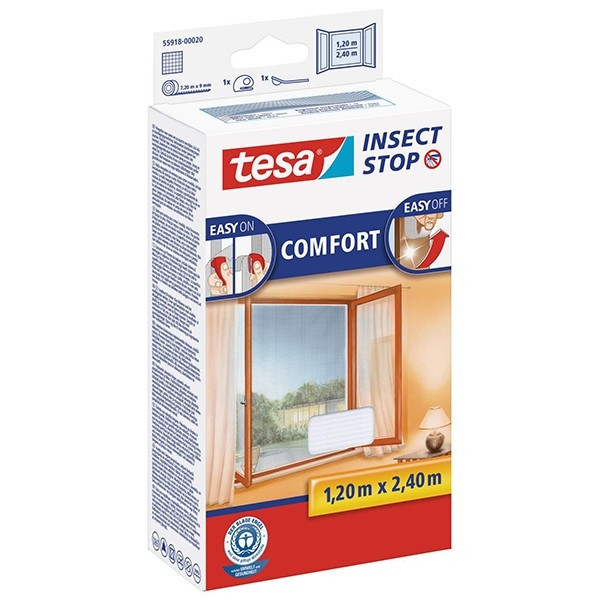 Tesa vliegenhor Insect Stop comfort raam (120 x 240 cm, wit) STE00011 - 1