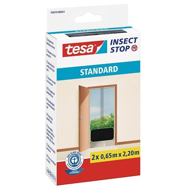 Tesa vliegenhor Insect Stop standaard deur 2 x (65 x 220 cm, antraciet) STE00022 - 1