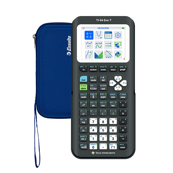 Voordeelbundel: Texas Instruments TI-84 EVO-T grafische rekenmachine + rekenmachine etui blauw 206056 - 1
