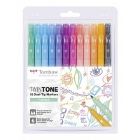 Tombow TwinTone pastel viltstiften (12 stuks) WS-PK-12P-2 241529