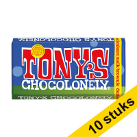 Aanbieding: 10x Tony's Chocolonely Donkere Melkchocolade Browniestukjes chocoladereep 180 gram