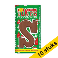 Aanbieding: 10x Tony's Chocolonely Melk Hazelnoot S chocoladeletter 180 gram