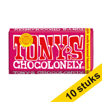 Aanbieding: 10x Tony's Chocolonely Melk Karamelbiscuit chocoladereep 180 gram