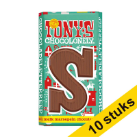 Aanbieding: 10x Tony's Chocolonely Melk Marsepein S chocoladeletter 180 gram