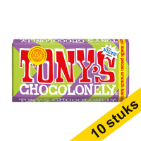 Aanbieding: 10x Tony's Chocolonely Melk Pecan Crunch Karamel chocoladereep 180 gram