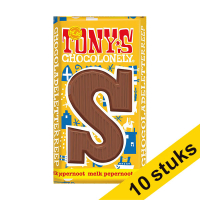 Aanbieding: 10x Tony's Chocolonely Melk Pepernoot S chocoladeletter 180 gram