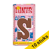 Aanbieding: 10x Tony's Chocolonely Melk Pepernoot Schuimpjes S chocoladeletter 180 gram