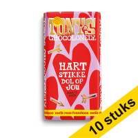 Aanbieding: 10x Tony's Chocolonely Melk Roos Framboos dol op jou chocoladereep 180 gram