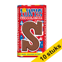 Aanbieding: 10x Tony's Chocolonely Melk S chocoladeletter 180 gram