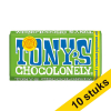 Aanbieding: 10x Tony's Chocolonely Puur Amandel Zeezout chocoladereep 180 gram 137209 - 1