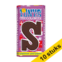 Aanbieding: 10x Tony's Chocolonely Puur Pepernoot S chocoladeletter 180 gram