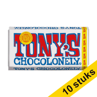 Aanbieding: 10x Tony's Chocolonely Wit chocoladereep 180 gram