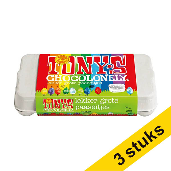 Aanbieding: 3x Tony's Chocolonely paaseitjes mix doosje 225 gram 200363 - 1