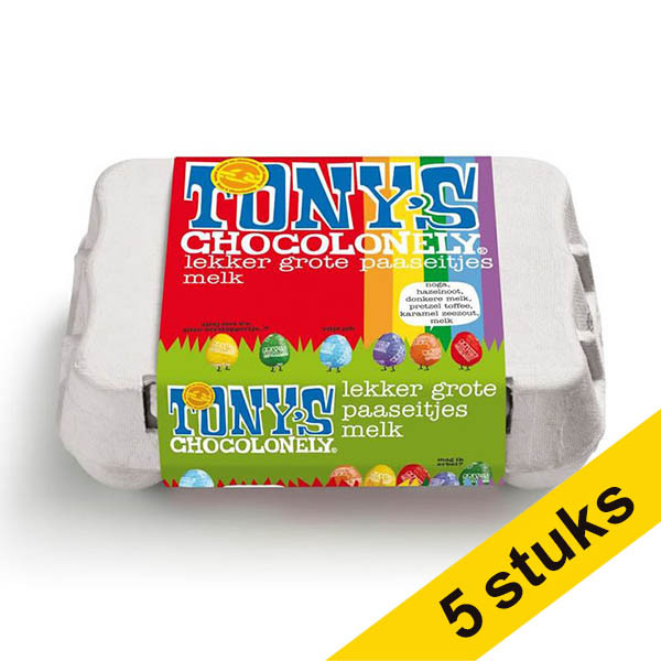 Aanbieding: 5x Tony's Chocolonely paaseitjes mix doosje 150 gram 200361 - 1