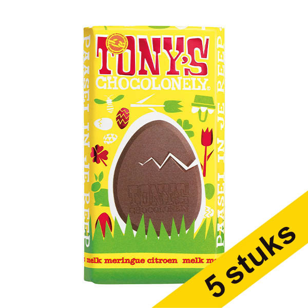 Aanbieding: 5x Tony's Chocolonely paasreep Meringue Citroen 180 gram 200355 - 1