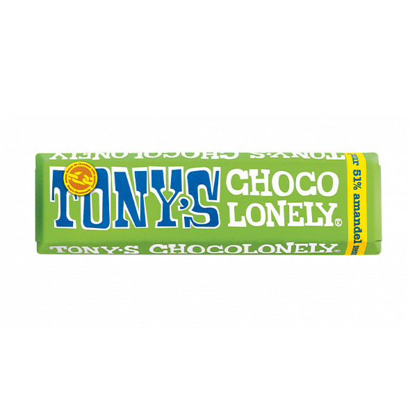 Tony's Chocolonely Amandel Zeezout chocoladereep 47 gram 423257 - 1
