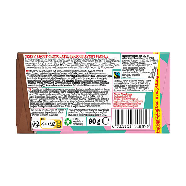 Tony's Chocolonely Melk Everything chocoladereep 90 gram 137238 - 3