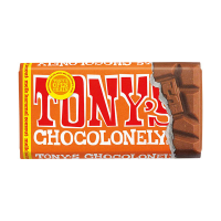 Tony's Chocolonely Melk Karamel Zeezout chocoladereep 90 gram 137234