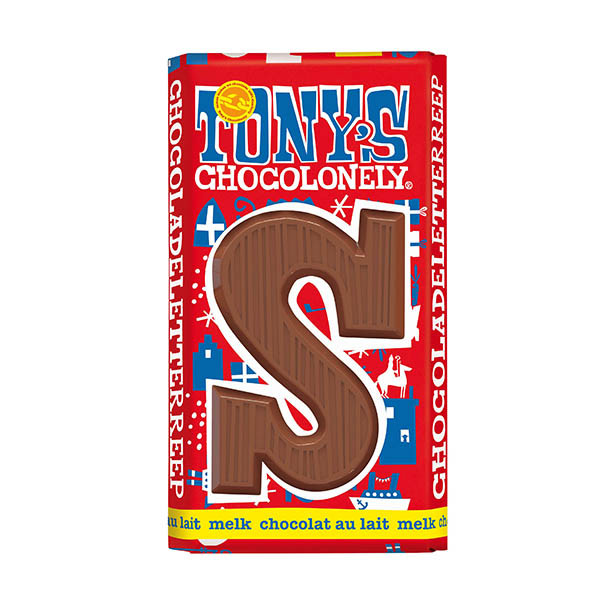 Tony's Chocolonely Melk S chocoladeletter 180 gram 200275 - 1