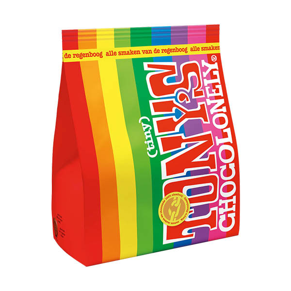 Tony's Chocolonely Tiny Pouch Regenboog Mix chocolade (135 gram) 137244 - 2