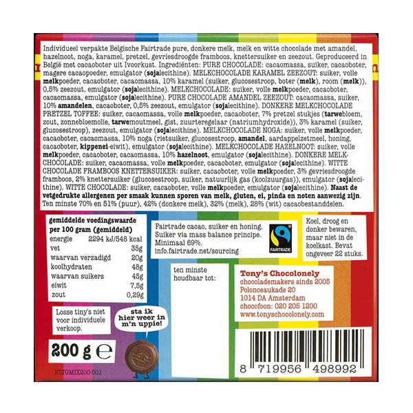 Tony's Chocolonely Tiny's Mix doosje (200 gram) 137160 - 3