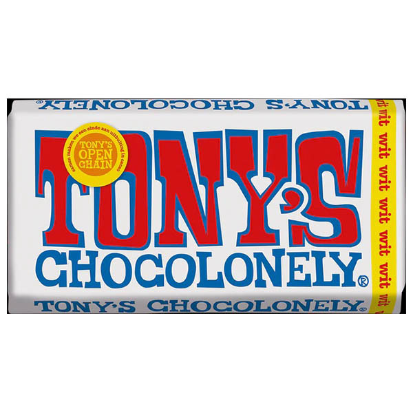 Tony's Chocolonely Wit chocoladereep 180 gram 137168 - 1