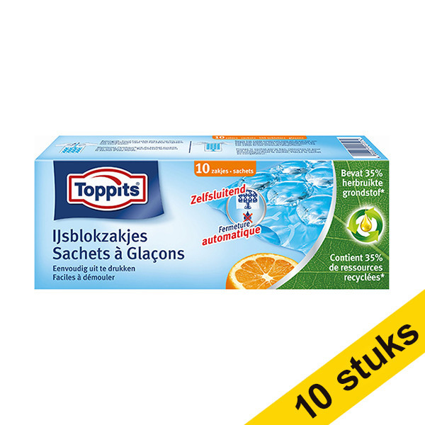 Aanbieding: 10x Toppits ijsblokzakjes 10 x 20 blokjes STO05029 - 1