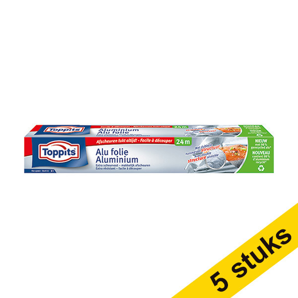 Toppits Aanbieding: 5x Toppits aluminiumfolie 24 meter  STO05039 - 1