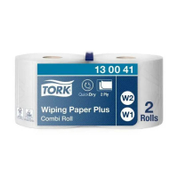 Tork Wiper 420 Combi Roll poetsrol 2-laags 2 x 255m geschikt voor W1 & W2 dispenser 130041 068849