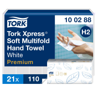 Tork Xpress® 100288 handdoeken 2-laags 21 pakken geschikt voor Tork H2 dispenser