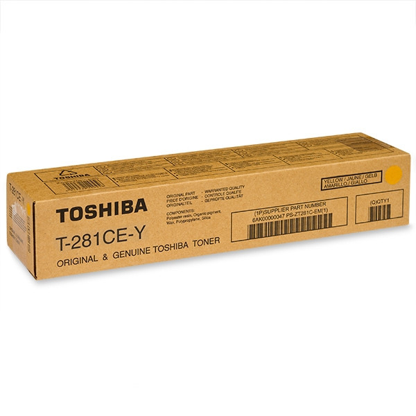 Toshiba T-281C-EY toner geel (origineel) 6AK00000107 078602 - 1