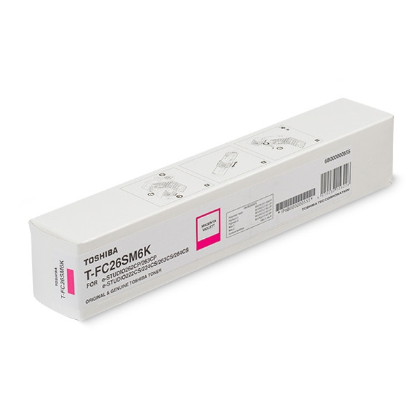 Toshiba T-FC26SM6K toner magenta hoge capaciteit (origineel) 6B000000555 078902 - 1