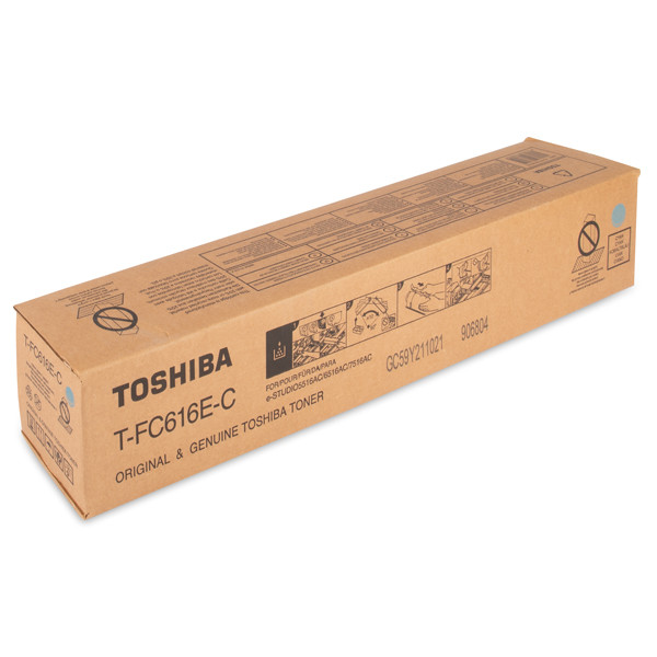 Toshiba T-FC616EC toner cyaan (origineel) 6AK00000369 078446 - 1