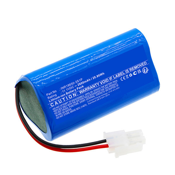 Total INR18650-3S1P accu (2600 mAh, 123accu huismerk) ATO00589 - 1