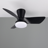 Plafondventilator met LED lamp | Randers | Ø 76 cm | 2700-6000K | Zwart | 20W | Trio Lighting LTR00717