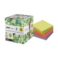 UPM gerecyclede zelfklevende notes kubus in 4 kleuren (8 x 100 vel) 303231